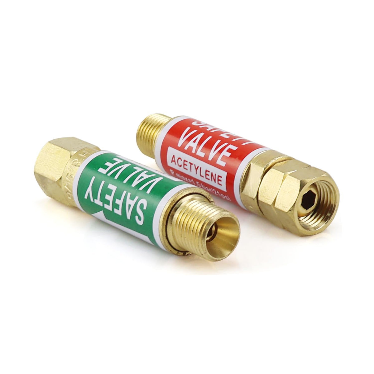 Vaphy flashback arrestor valve detail showing one-way design prevents backflow