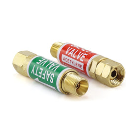Vaphy flashback arrestor valve detail showing one-way design prevents backflow