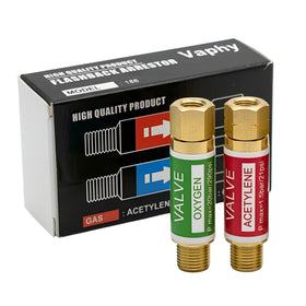 Vaphy oxygen acetylene flashback arrestor at torch end for safer gas flow