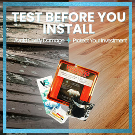 Vapor Score Concrete slab setup shows how to position the test.