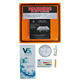 Vapor Score moisture tester on a concrete slab, ready for flooring installation.