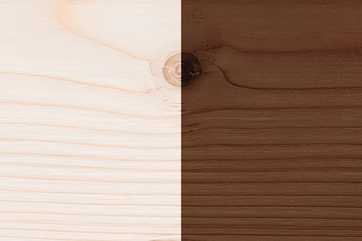 Gel formula enhances wood grain with natural patina using Varathane.