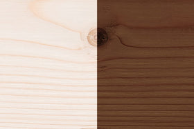 Gel formula enhances wood grain with natural patina using Varathane.