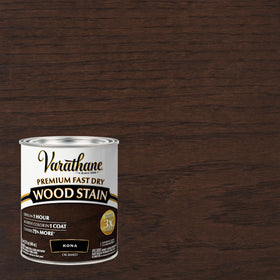 Brush stroke of Varathane Kona fast-dry highlighting smooth application