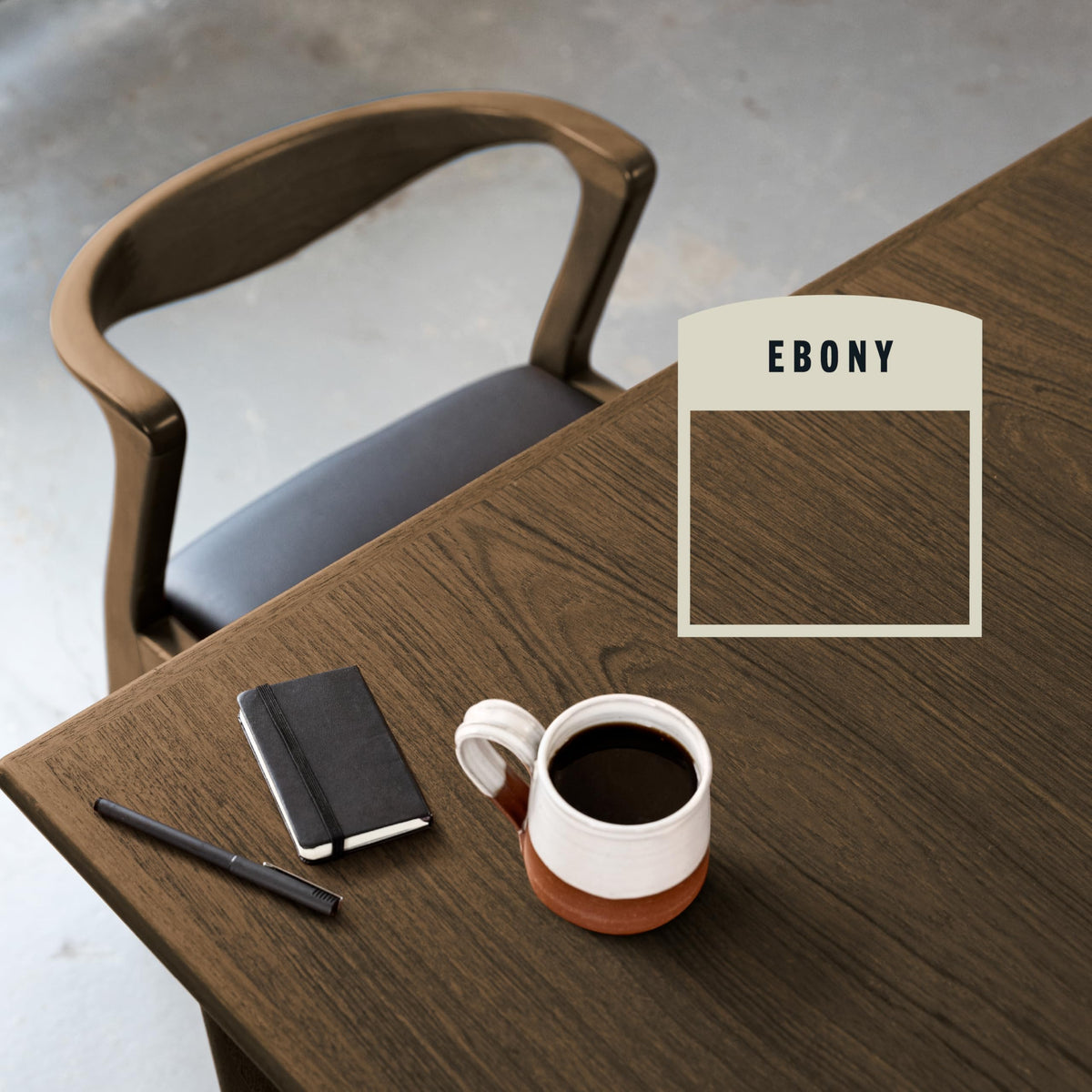 Varathane Premium Fast Dry Ebony stain dries in about one hour for quick projects.