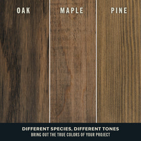 Interior furniture and cabinets benefit from Varathane Ebony stain's durable color.