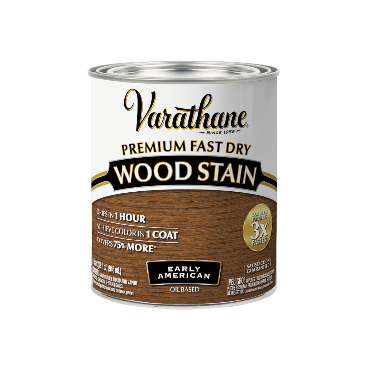 Varathane Premium Fast Dry Wood Stain Early American color on interior furniture for warmth