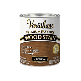 Varathane Premium Fast Dry Wood Stain Early American color on interior furniture for warmth