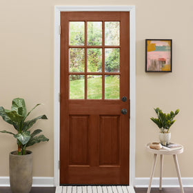 Varathane Total Control Gel Stain on fiberglass yields durable, even tint.