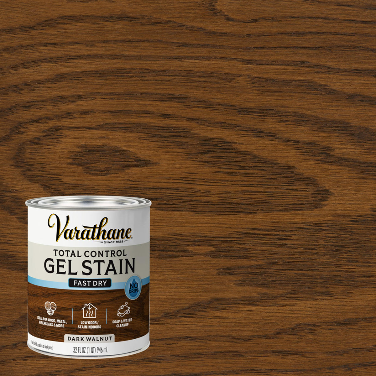 Varathane Total Control Gel Stain on wood being applied for even color