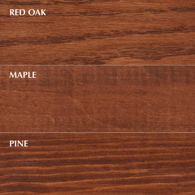 Varathane Total Control Gel Stain highlights wood grain with even color.