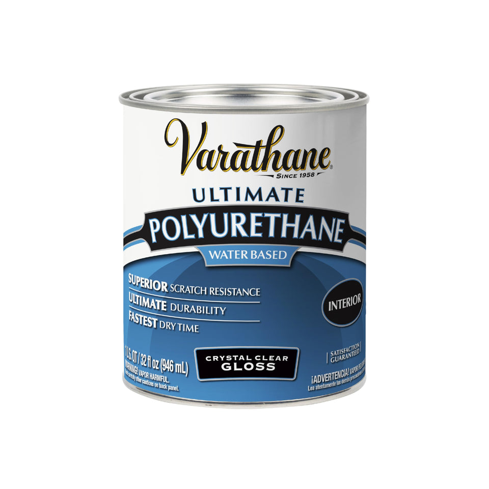 Varathane Ultimate polyurethane gloss finish on indoor wood surfaces for lasting protection