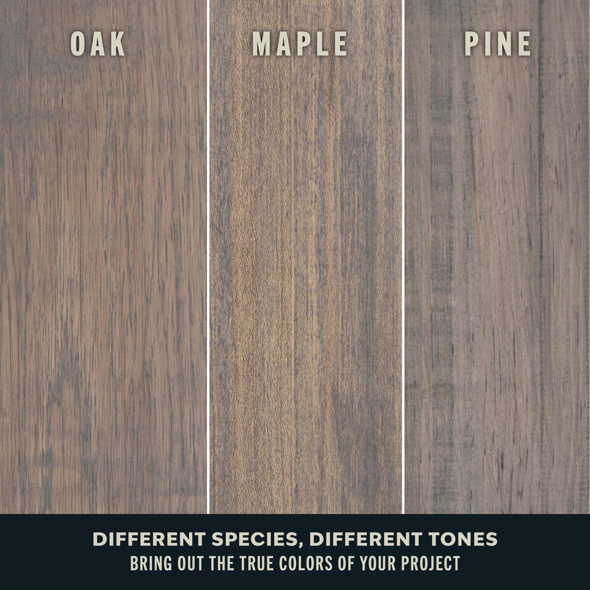 Varathane weathered-gray color chip for sample testing and planning