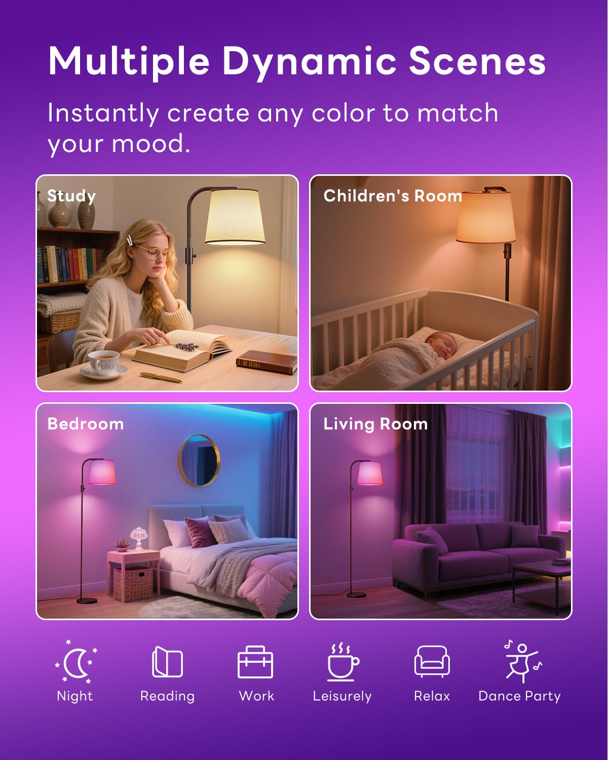 VARICART 1600K sleep-friendly temperature supports eye comfort and a calmer evening