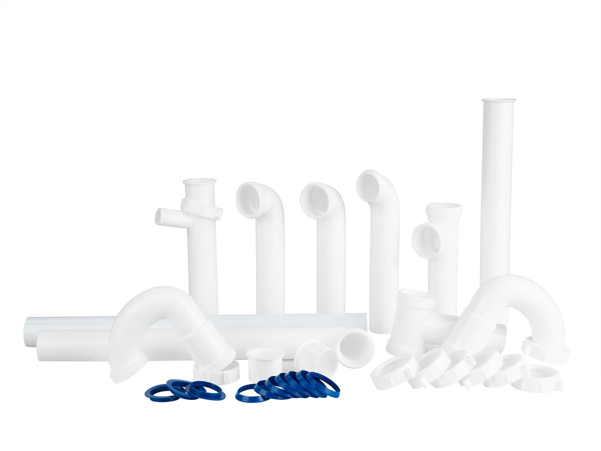 Variimage kitchen sink drain kit center outlet tee for versatile connections and easy installation