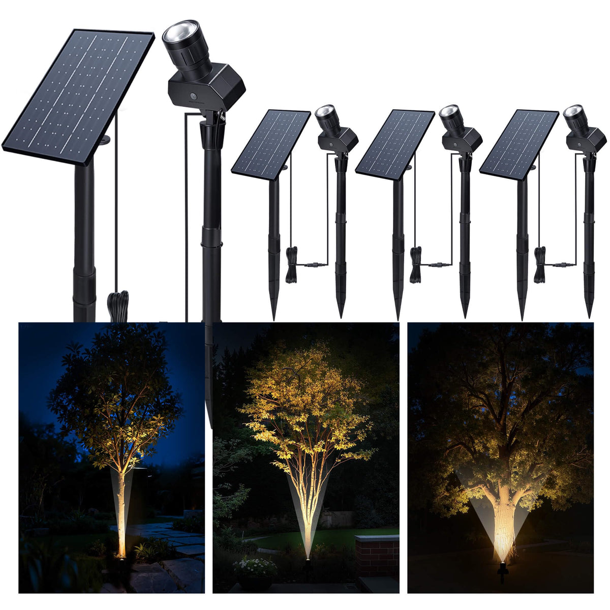 Varmtalys adjustable beam angle spotlight for versatile landscape lighting.