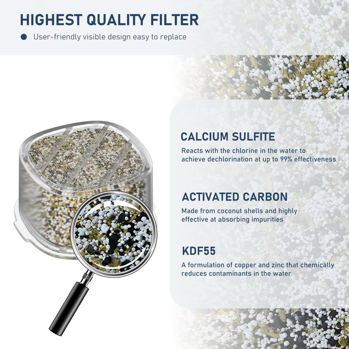 Varycony 3-stage filtration in action removing chlorine and metals for purer flow