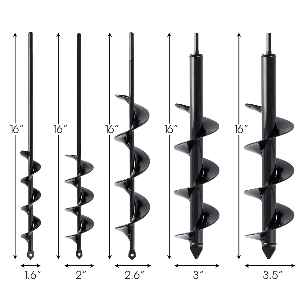 VASGOR 1-6x16 auger in soil demonstrates precise hole depth for bulbs.
