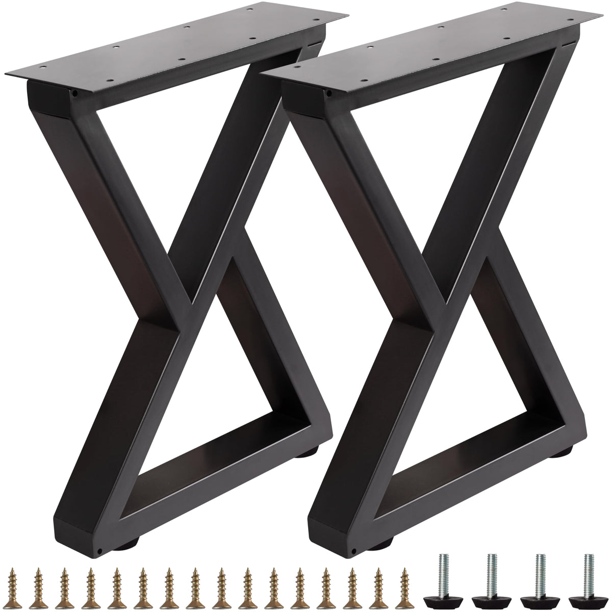 VASGOR 16-inch double-triangle legs front-view showing sturdy bench support