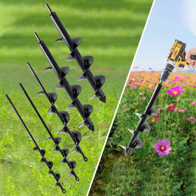 VASGOR 2x16 auger in soil row shows efficient planting spacing.