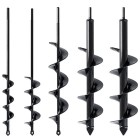 VASGOR 5pc auger set group shot for rapid bulb planting and bed prep.