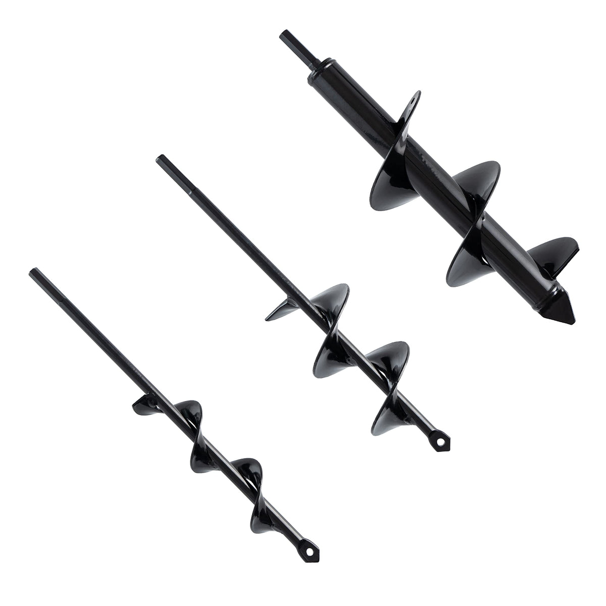 VASGOR drill-ready augers enable efficient digging with a handheld drill.