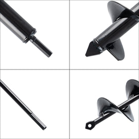 VASGOR augers side view shows robust hex drive compatibility.