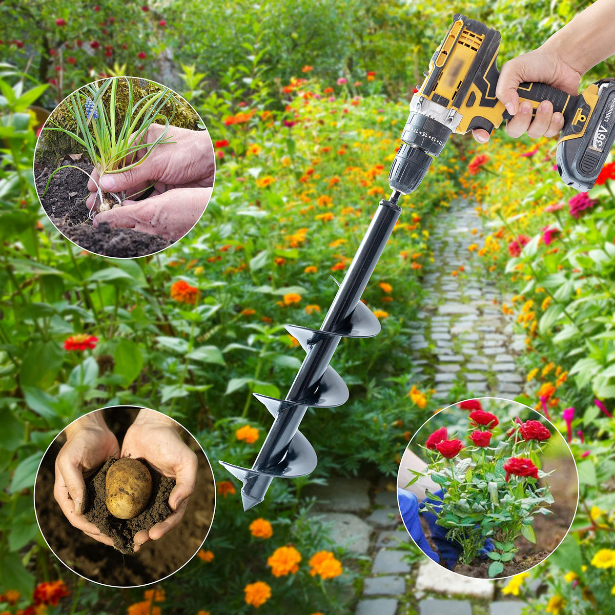VASGOR post-hole digging auger for garden projects.
