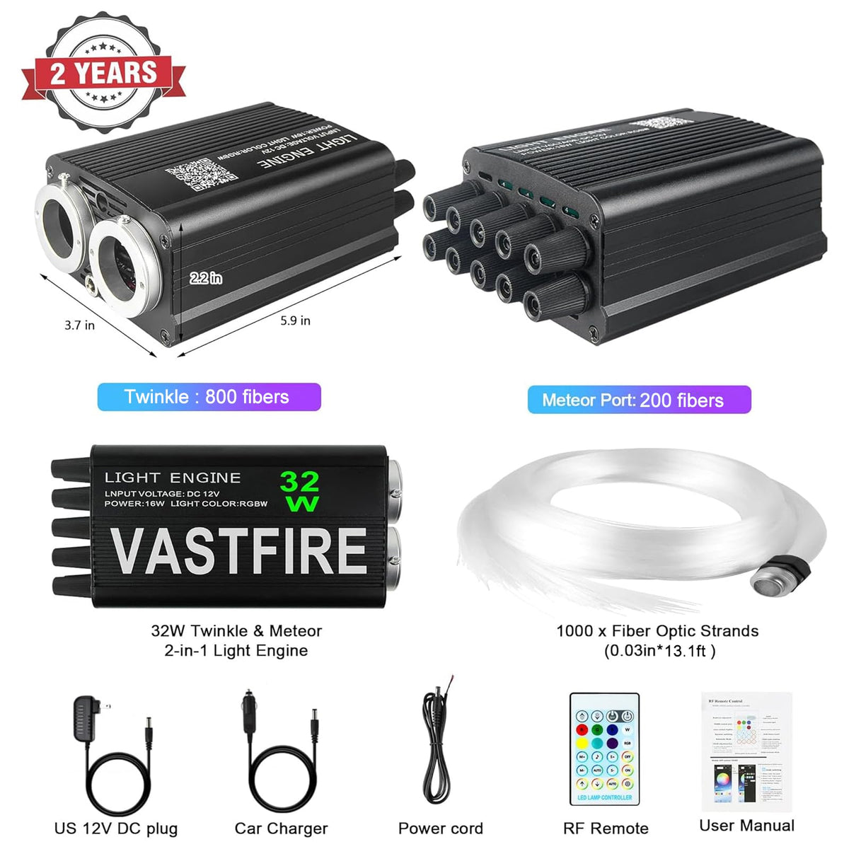 VASTFIRE 32W headliner brightness test reveals vibrant, flicker-free illumination