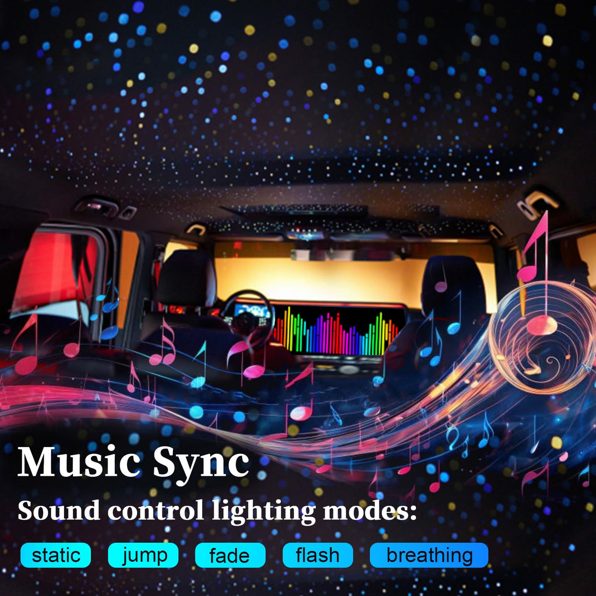 VASTFIRE App and remote control simplify color and mode changes.