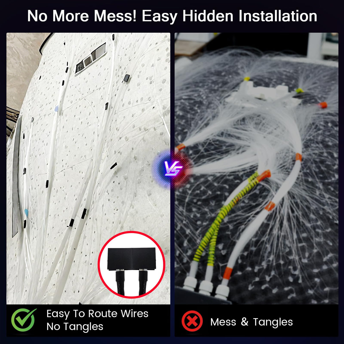 VASTFIRE fiber-optic cable 0.5mm, ultra-flexible for clean routing.