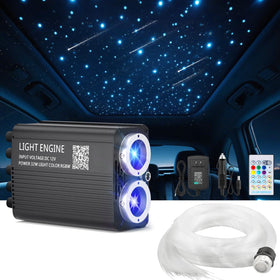 VASTFIRE luxury starlight headliner kit setup with 1000 fibers for curved ceilings