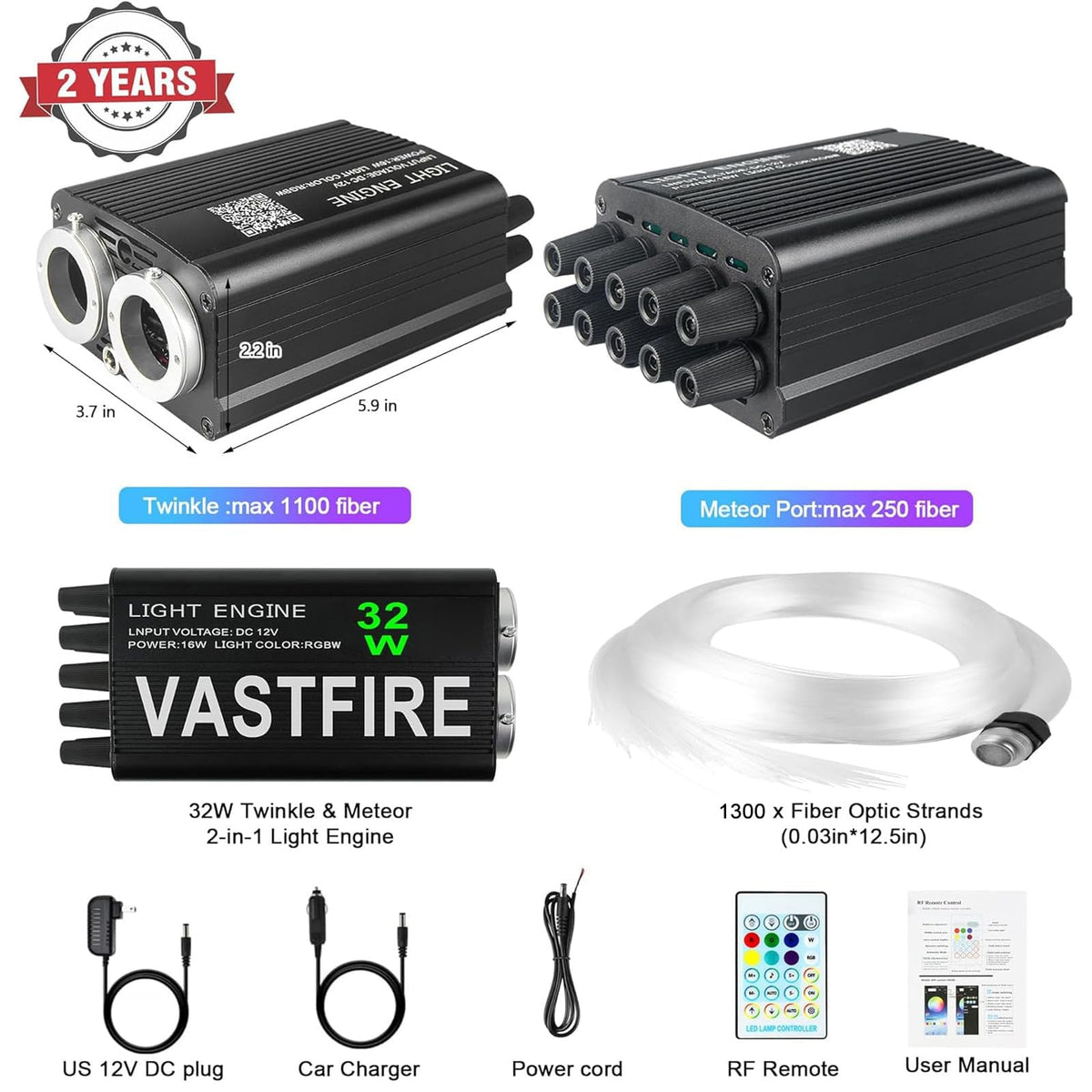 VASTFIRE Starlight Headliner car interior ambient lighting for mood.