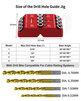VASTHOME 30 and 45-degree jig enables precise angled drilling for slope cuts.
