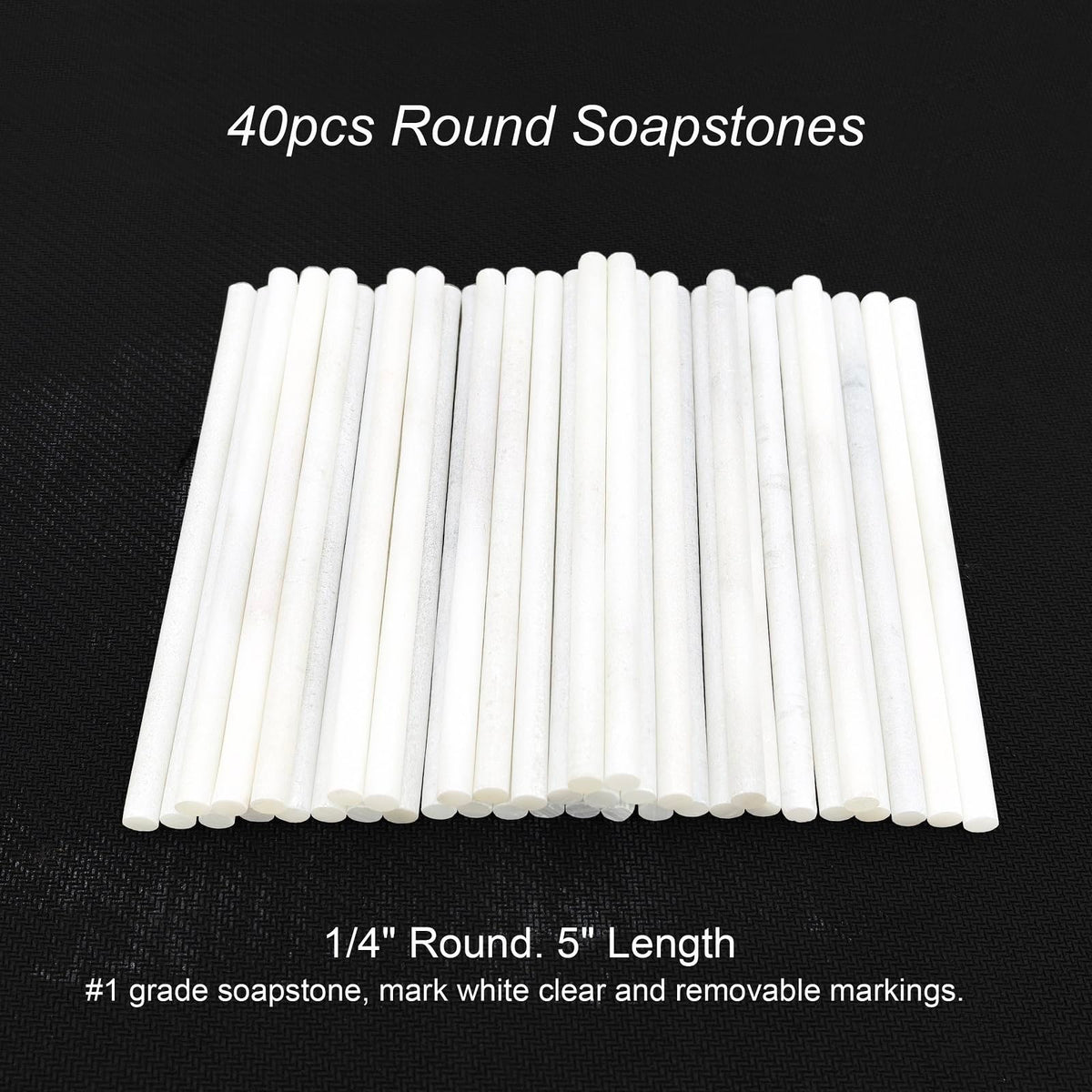 VASTOOLS soapstone refill pack of 40 with white removable markings