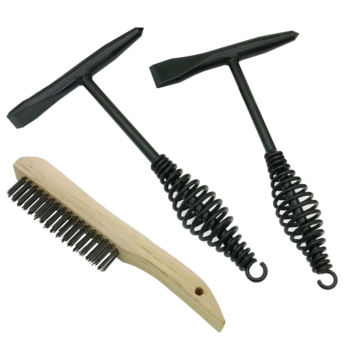 VASTOOLS welding chipping hammer with coil spring handle reduces vibration during slag cleanup