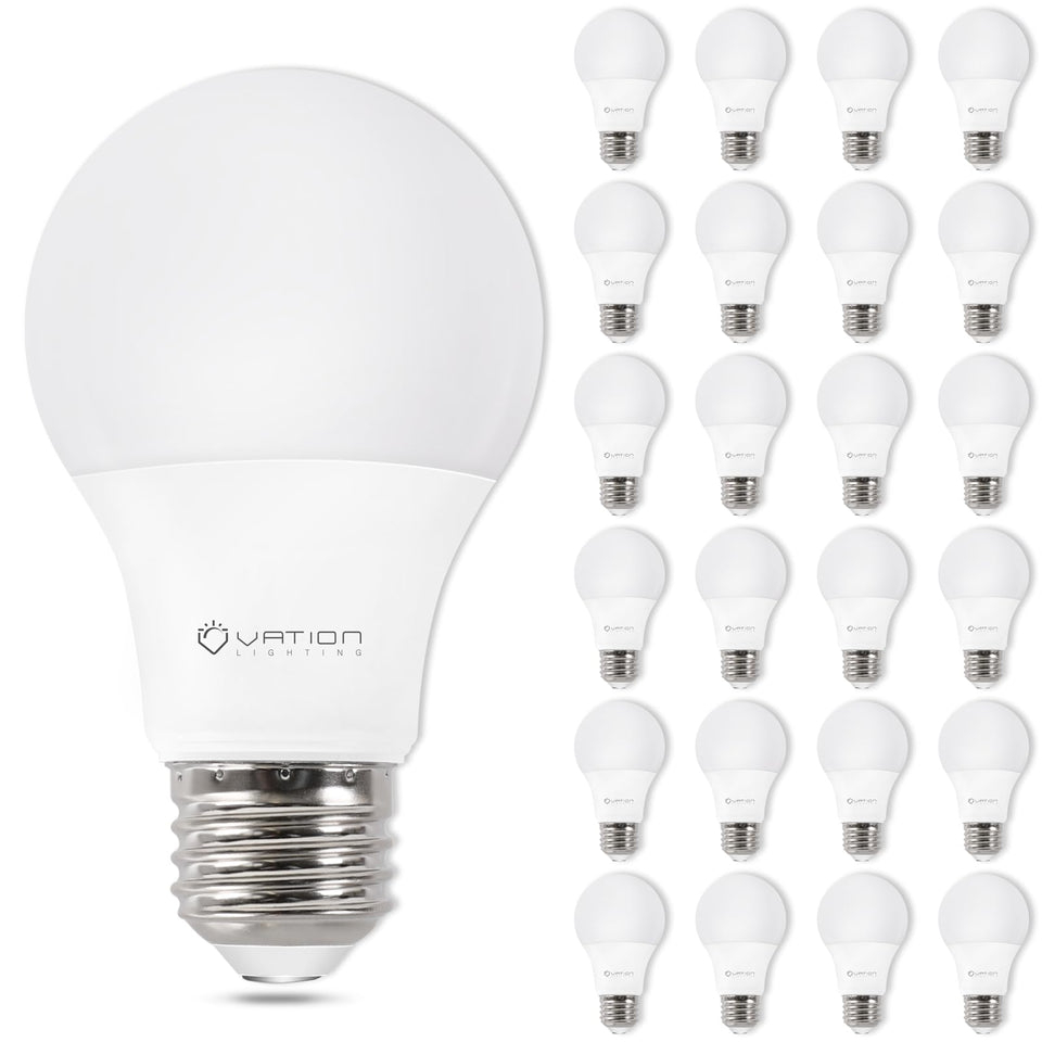 VATION LIGHTING A19 daylight 5000K bulb with 800 lumens for bright living spaces.