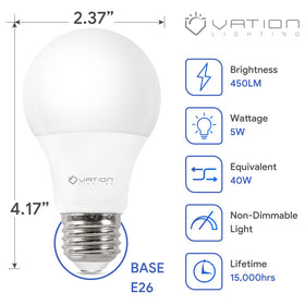 A19 3000K warm white bulbs providing cozy ambience in living spaces.