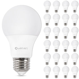 VATION LIGHTING A19 LED bulb 3000K warm white, 800 lumens; front view.