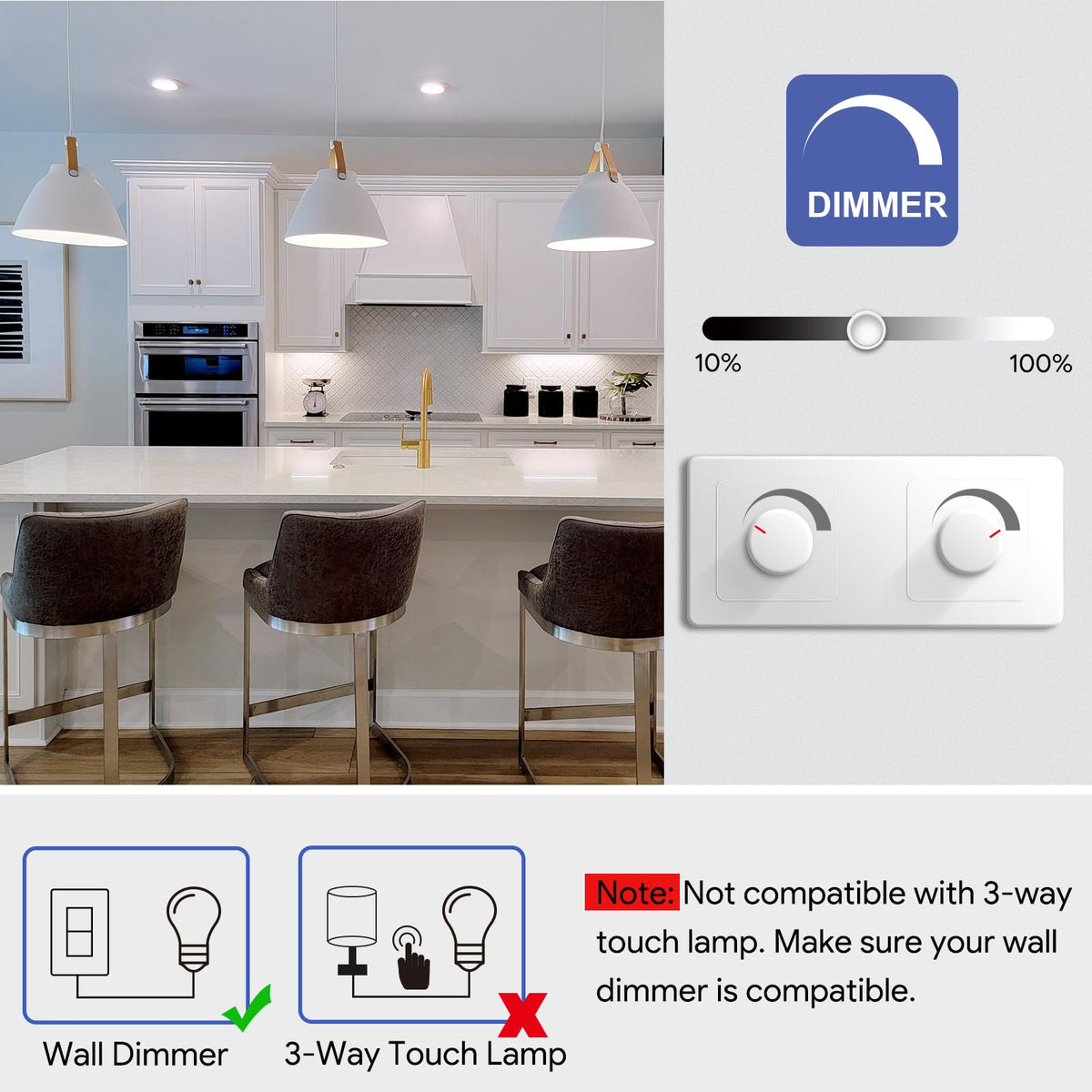 VATION LIGHTING E26 base bulbs install easily in lamps
