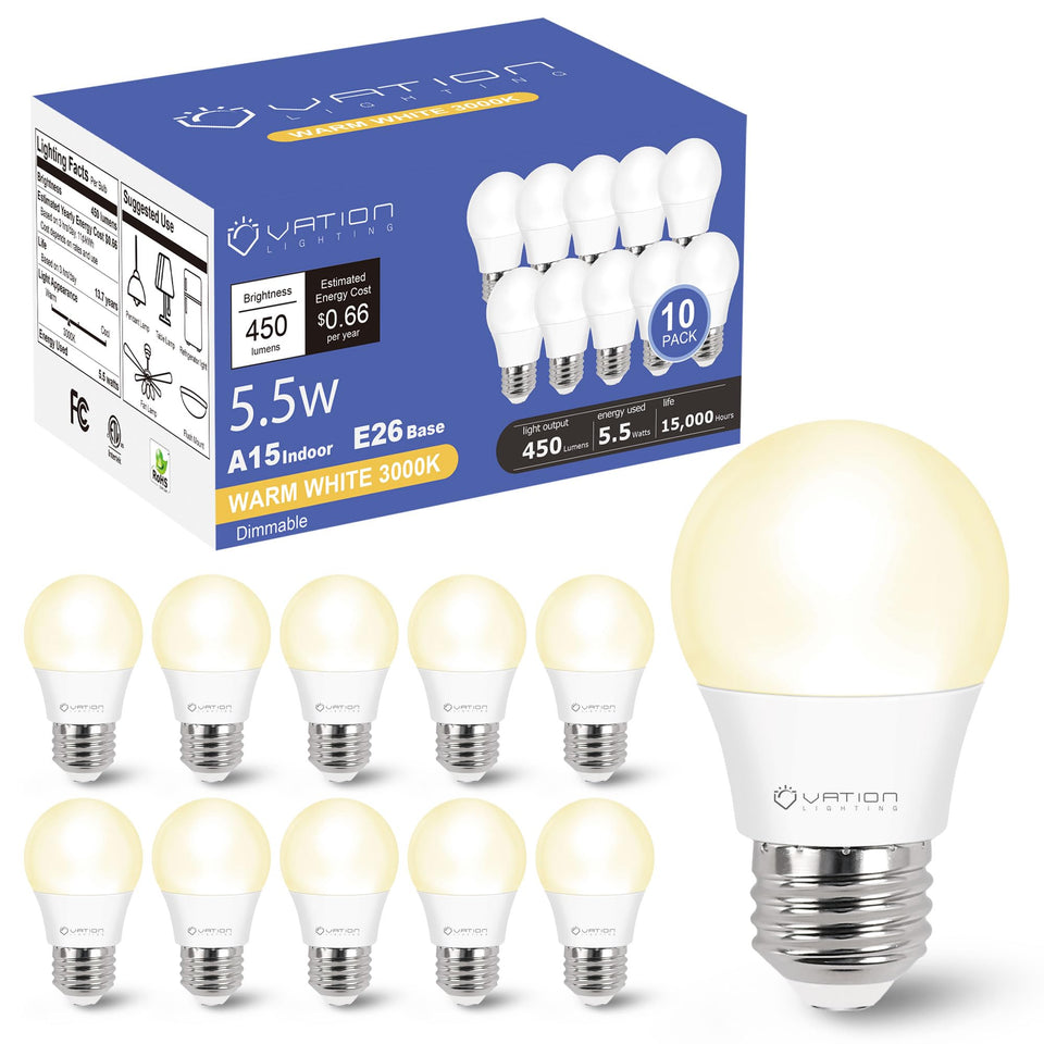 VATION LIGHTING LED fridge lightbulb inside fridge for brighter food visibility.