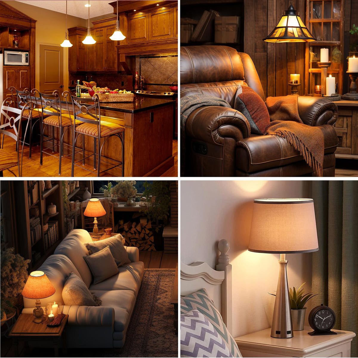 VATION LIGHTING 2700K soft white bulb creates warm ambience.