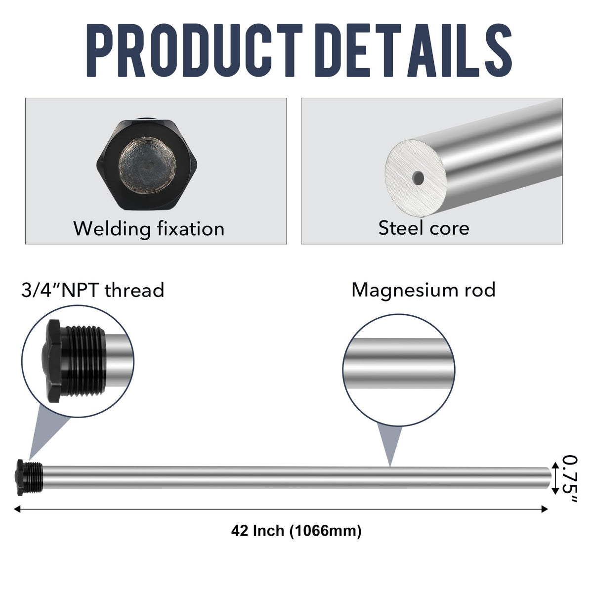 VATTCEEL magnesium core close-up highlights corrosion protection.