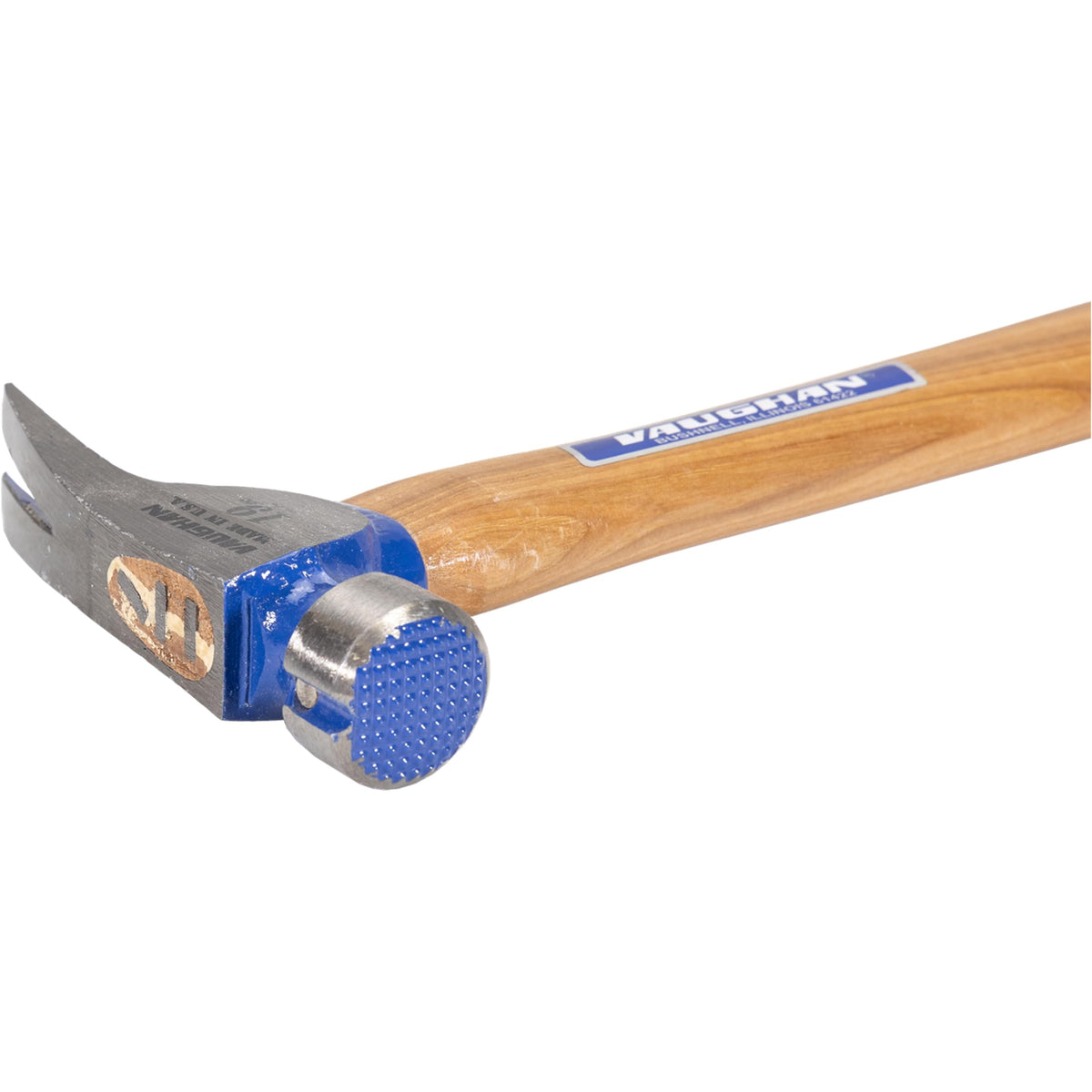 Vaughan CF2-HC framer hammer claw grips nails for quick removal.