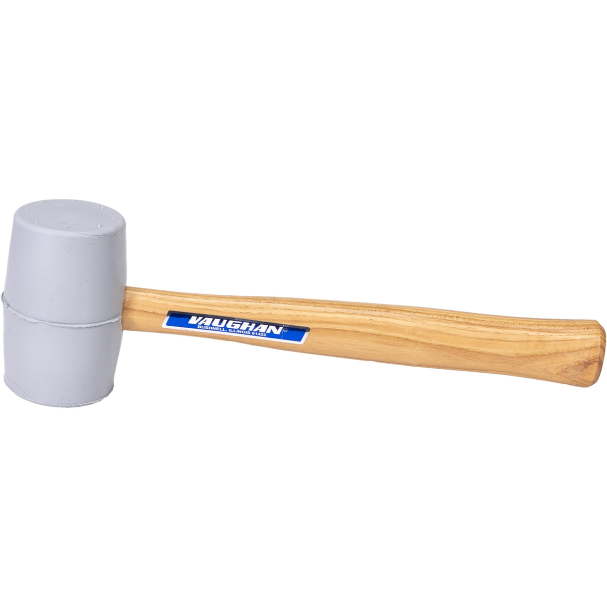 Vaughan rubber mallet with 11-inch wooden handle for comfortable grip and control