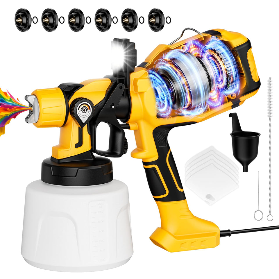 VAVCURAA paint sprayer overview with 1400ml capacity for fewer refills.