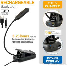 VAVOFO 360-degree goose neck clip enabling flexible bedside lighting