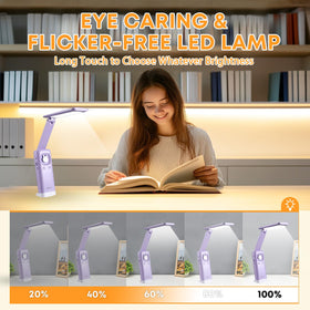 VAVOFO bunny desk lamp rechargeable with USB‑C for quick charging