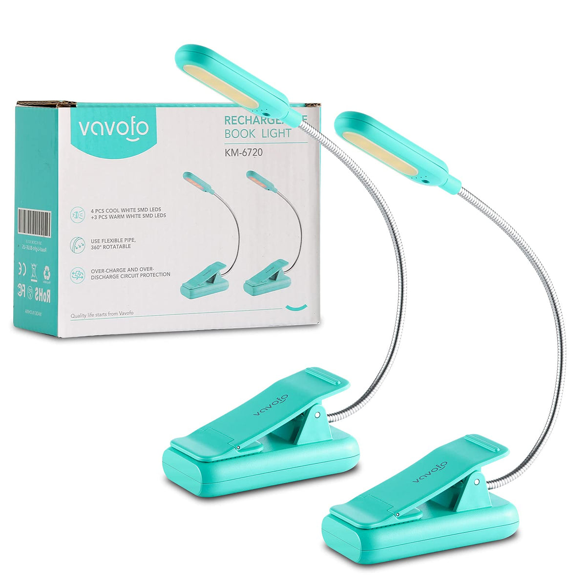VAVOFO non-slip clip design ideal for beds, desks, and travel.
