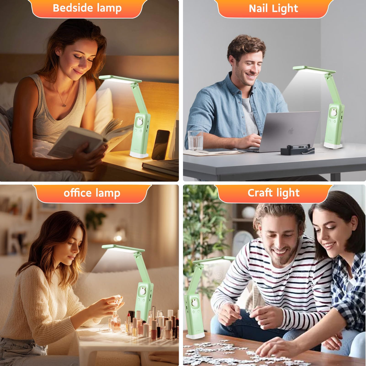 VAVOFO kid-safe lamp with anti-slip base for stable desk setup.